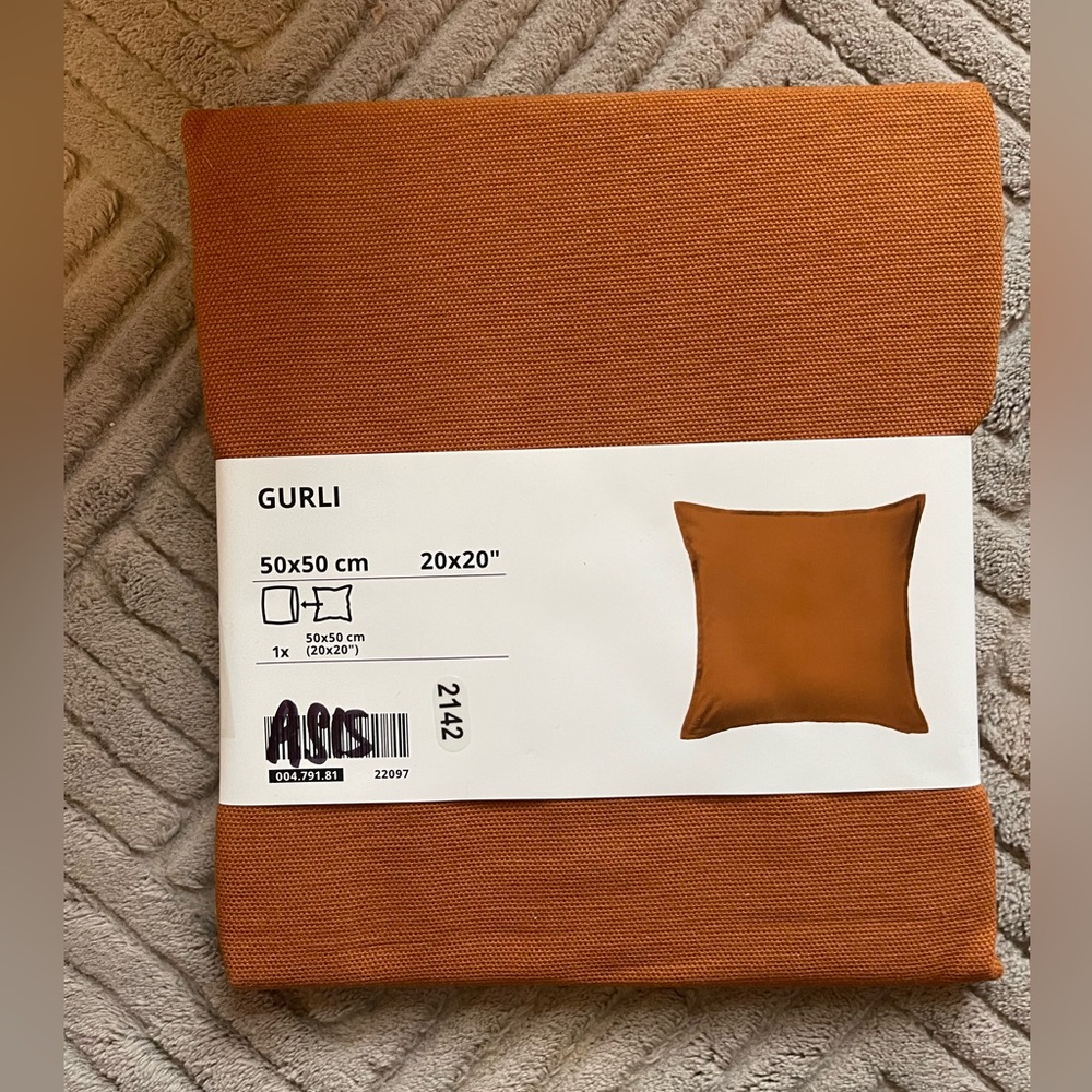 Burnt orange IKEA cushion cover